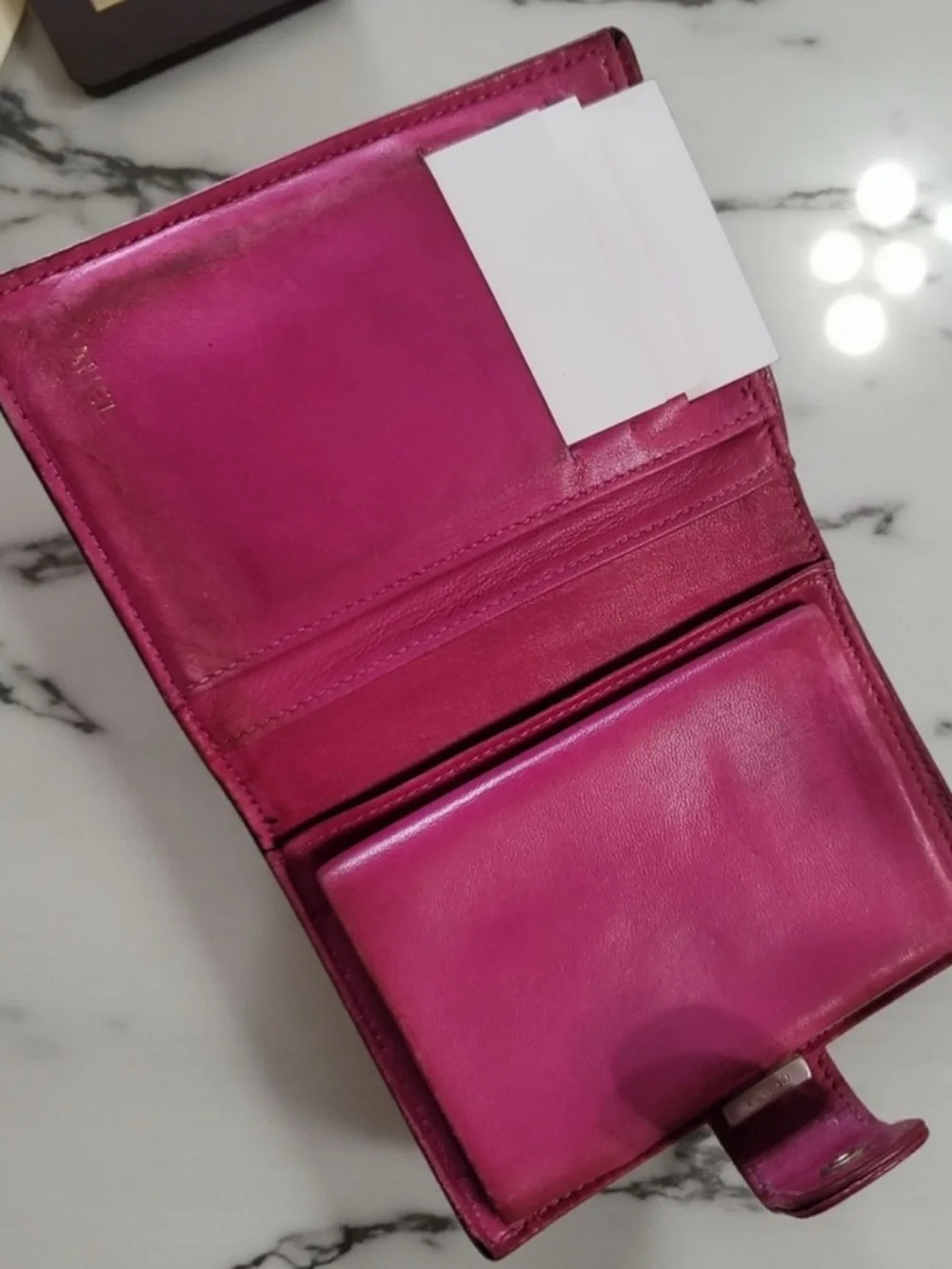 Chanel Pink Caviar Quilted Wallet-On-Chain with Gold Chain - Picture 4 of 11